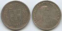 Schweiz Eidgenossenschaft 5 Franken Silber (5 Francs) 1923 B Bern M#1014... 502.03 元 含税 ＋  100.41 元 运费