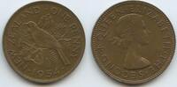 Neuseeland One Penny (1 Penny) G11808 - Elizabeth II. 1952-2022 Vogel Tūī Tui Honigfresser New Zealand -