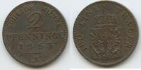 Brandenburg-Preußen 2 Pfennig G14024 - Wilhelm I. 1861-1888 Prussia -