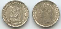 Venezuela 25 Céntimos (¼ Bolivar) Silber M#6164 - Simon Bolivar -