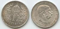 Österreich Kaiserreich 1 Corona (1 Krone) Silber G5783 - Kaiser Franz Joseph I. 1848-1916 Austria -