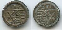 Sachsen Kurfürstentum 1 Hohlpfennig Silber M#6057 - Friedrich III., Johann und Georg 1507-1525 -