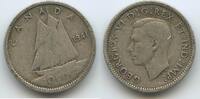 Kanada 10 Cents Silber M#7116 - King George VI. 1936-1952 - Schoner Nova Scotia - Canada -