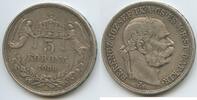 Ungarn Kaiserreich 5 Korona (5 Kronen) Silber M#8214 - Franz Joseph I. Hungary Österreich Austria -