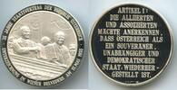 Österreich 2.Republik Silbermedaille GY1112 - Unterzeichnung Staatsvertrag 1955 Belvedere Wien -