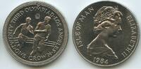 Isle of Man 1 Crown 1984 G0267 - Runners Olympiad Los Angeles Unzirkuliert 54.39 元 含税 ＋  66.94 元 运费