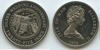 Insel Man - Isle of Man 25 Pence GS1331 - Silver Wedding Anniversary 1947-1972 Elisabeth II. -