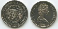Insel Man - Isle of Man 25 Pence GS022 - Silver Wedding Anniversary 1947-1972 Elisabeth II. -