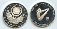 Südkorea 10000 Won Silber G3812 - Turmsprung Olympide Seoul 1988 Diving Korea South -