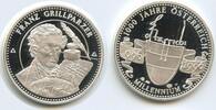 Österreich Millenium Silbermedaille PA118 - Franz Grillparzer 1791-1872 Silber Österreich -