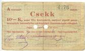 Ungarn 10 Koronarol GB114 - Banknote Hungary CSEKK PAPA RAR -