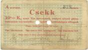 Ungarn 10 Koronarol PAPA GB400 - Paper Money Hungary CSEKK -