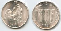 San Marino 500 Lire Silber G12000 - Mother lifting child - Maternity -