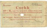 Ungarn 10 Koronarol PAPA GB352 - Banknote Hungary CSEKK RAR -