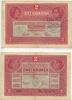 Österreich-Ungarn Kaiserreich 2 Korona GB137 - Banknote Overprint Csákvár Mezőváros -