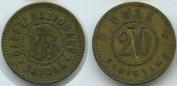 Italien Jeton 20 Centesimi (V eingeschlagen) Wertmarke T298 - Caffè Nazionale Savona Italy -
