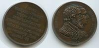 Frankreich Bronzemedaille M#6549 - Wiederherstellung der Statue König Heinrich IV. -
