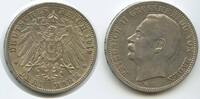 Deutsches Reich Baden Kaiserreich 3 Mark Silber S0248 - Friedrich II. 1907-1918 -