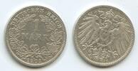 Deutsches Reich Kaiserreich 1 Mark Silber S0510 - RAR Wilhelm II. Germany Empire RAR -