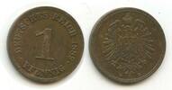 Deutsches Reich Kaiserreich 1 Pfennig G9584 - Wilhelm II. Germany Empire -