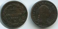 RDR Österreich ½ Kreuzer 1783 F Hall in Tirol G14790 - Joseph II. 1764-1... 100.41 元 含税 ＋  83.67 元 运费