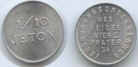 Österreich Wien Wertmarke 1/10 Jeton Token G8195 - Vergnügungsunternehmen Max Feigel Wien 2 Prater 34 -