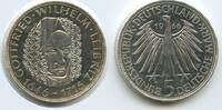 Deutschland Bundesrepublik 5 Mark Silber G7835 - Gottfried Wilhelm Leibnitz Germany -