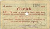 Ungarn 10 Koronarol PAPA GB185 - Banknote Hungary CSEKK RAR -