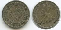 Straits Settlements 10 Cents Silber G6150 - Georg V. 1910-1936 British India Government -