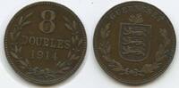 Guernsey 8 Doubles G7484 - British Dependency George V. 1910-1936 -