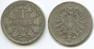 Deutsches Reich Kaiserreich 1 Mark Silber G11241 - Wilhelm I. Germany Empire -