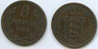 Guernsey 8 Doubles G7464 - British Dependency Queen Victoria -