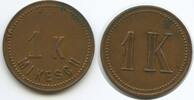 Österreich Kaiserreich 1 Krone Wertmarke T490 - Mikesch SEHR RAR -
