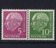 Bund 1958 Bund Heuss Zusammendruck W 19 X postfrisch aus MHB 5X postfrisch 2.09 元 含税 ＋  83.67 元 运费