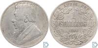 Afrika 1 Shilling Spottmünze: Südafrika 1 Shilling 1896, Kruger mit graviertem Hut -