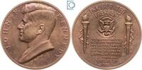 Aus Bronze & Kupfer Medaille John F. Kennedy Medaille Amtseinführung 1961 - INAUGURATED PRESIDENT -