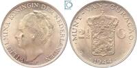 Niederlande 2 ½ Gulden CURACAO 2 ½ Gulden 1944 | Königin Wilhelmina Niederländische Antillen -