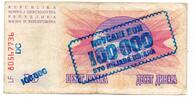 Bosnie Herzegovine 100000 Dinara -