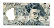 France - Frankreich 50 Francs 1990 Quentin De La Tour EF 54.39 元  ＋  41.00 元 运费