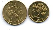 Seychelles Lot de 2 Monnaies  AU 12.55 元  ＋  41.00 元 运费