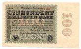 Allemagne - Deutschland - Germany 100 Millions de Mark -