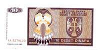 Bosnie Herzegovine 10 Dinara -