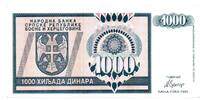 Bosnie Herzegovine 1000 Dinara -