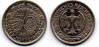 Allemagne - Deutschland -Germany 50 Reichspfennig 1927 J VF 41.84 元  ＋  41.00 元 运费