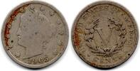 USA 5 Cents 1905 B+ 29.29 元  ＋  41.00 元 运费