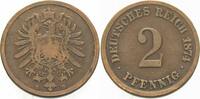 Kleinmünzen-Kaiserreich 2 Pfennig Kleiner Adler -