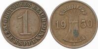 Kleinmünzen - Weimarer Republik 1 Reichspfennig 1930 A Weimarer Republik... 8.37 元 含税 ＋  83.67 元 运费