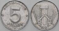 Kleinmünzen 5 Pfennig Deutsche Demokratische Republik -