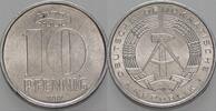 Kleinmünzen 10 Pfennig 1989 A Deutsche Demokratische Republik Sehr schön 8.37 元 含税 ＋  83.67 元 运费