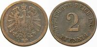 Kleinmünzen-Kaiserreich 2 Pfennig Kleiner Adler -